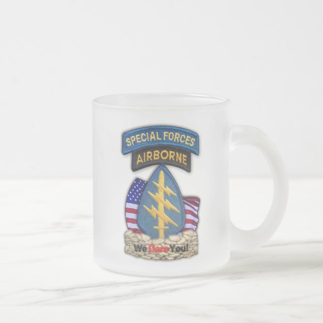 Taza De Cristal Esmerilado fuerzas especiales boinas verdes sfd parche frosty (Derecha)