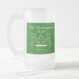 Taza De Cristal Esmerilado Fun American Football Bar Drinkware Beer
