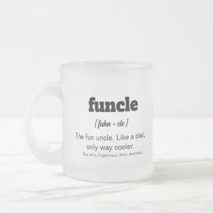 Taza De Cristal Esmerilado Funcle, el tío divertido glazed Mug ser el tío más