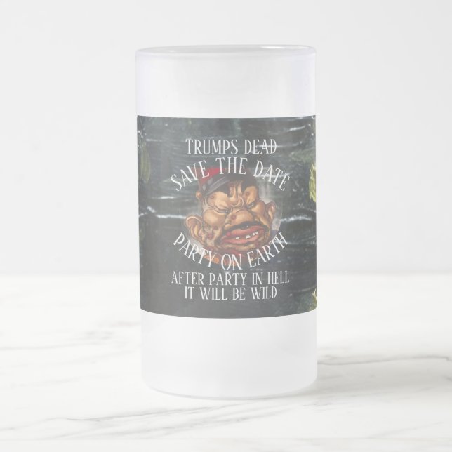 TAZA DE CRISTAL ESMERILADO FUNERAL  (Centro)