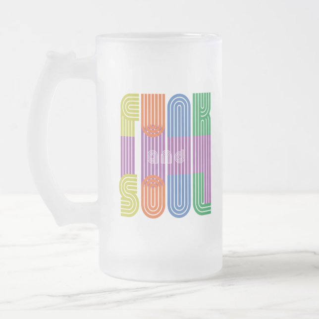 Taza De Cristal Esmerilado funk y soul (Izquierda)