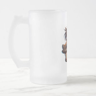 Taza De Cristal Esmerilado Funky Horse Columbus Day Mug