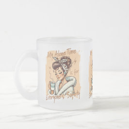 Taza De Cristal Esmerilado Funny Coffee Time Girl in the Morning