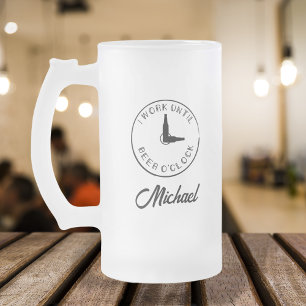 Taza De Cristal Esmerilado Funny de nombre personalizado