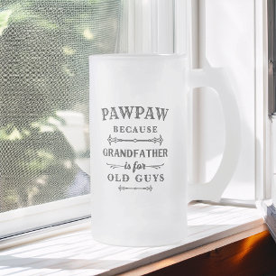 Taza De Cristal Esmerilado Funny Personalizado Abuelo Nickname