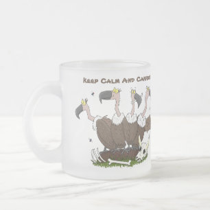 Taza De Cristal Esmerilado Funny personalizado de humor de buitres