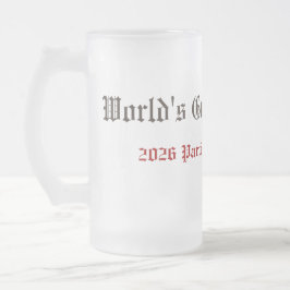Taza De Cristal Esmerilado Funny World's Greatest Father Participation Award 