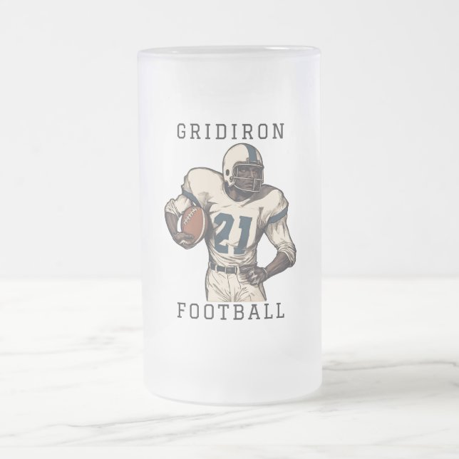 Taza De Cristal Esmerilado Fútbol de Gridiron (Centro)