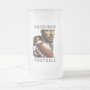 Taza De Cristal Esmerilado Fútbol de Gridiron