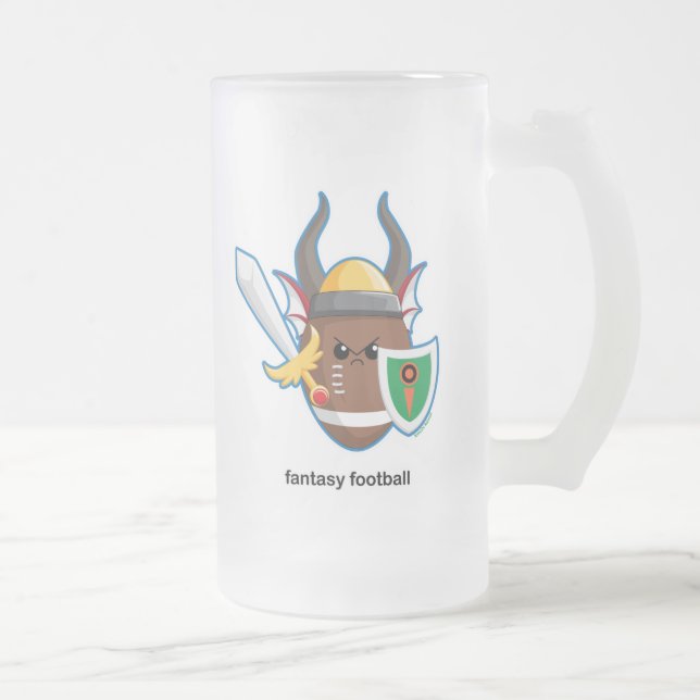Taza De Cristal Esmerilado Fútbol de la fantasía (Derecha)