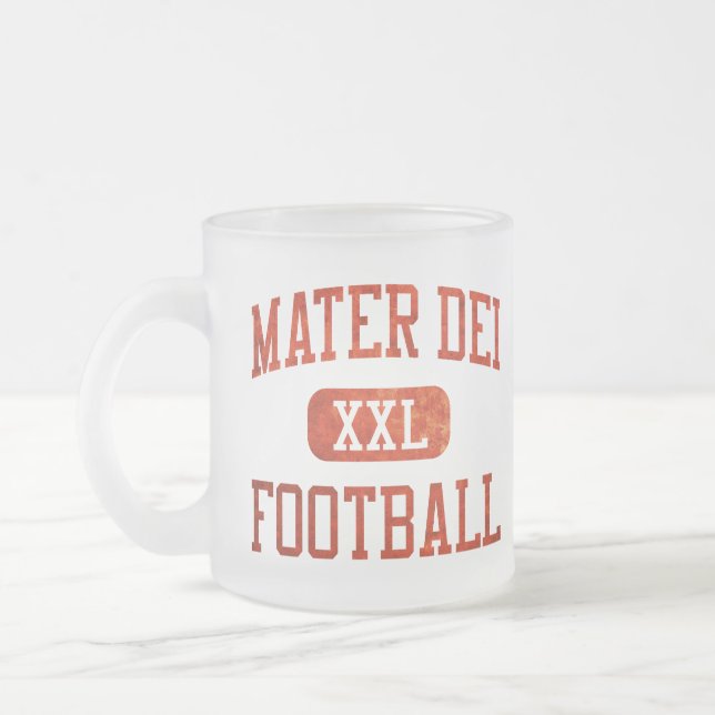 Taza De Cristal Esmerilado Fútbol de los monarcas de Mater Dei (Izquierda)