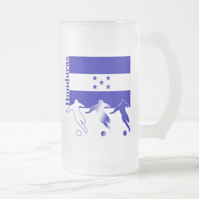 Taza De Cristal Esmerilado Fútbol Honduras (Derecha)