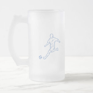 Taza De Cristal Esmerilado futbolista