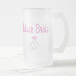 Taza De Cristal Esmerilado Futura novia Mug