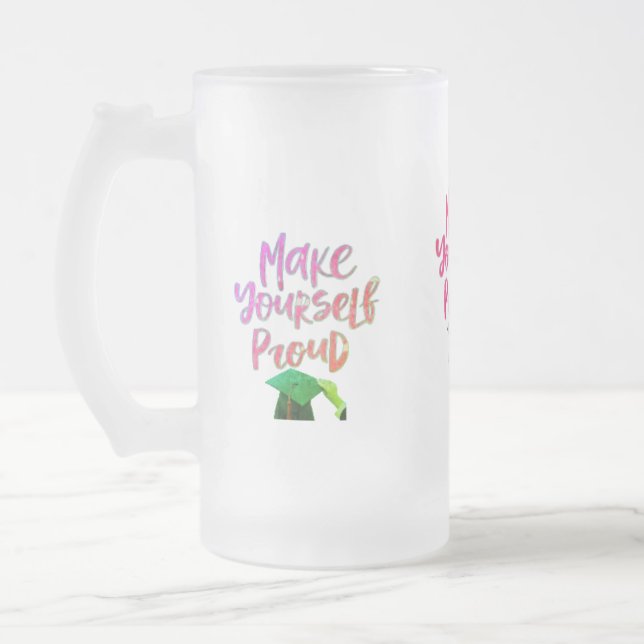 Taza De Cristal Esmerilado Gafas de cerveza de graduación mug y stein (Izquierda)