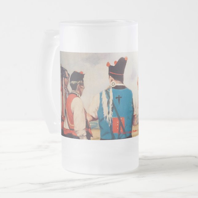 Taza De Cristal Esmerilado Gaiteros (Anverso izquierdo)