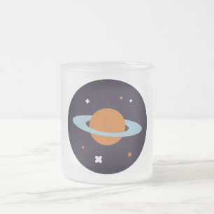 Taza De Cristal Esmerilado Galaxia estrella del universo de la órbita planeta