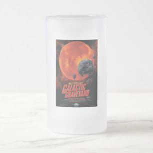 Taza De Cristal Esmerilado Galaxia Halloween de Halloween en el cementerio es