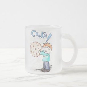 Taza De Cristal Esmerilado "GALLETA!" Taza del vidrio esmerilado
