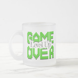 Taza De Cristal Esmerilado Game Over, Revivir Juegos Antiguos y Subir de Nive