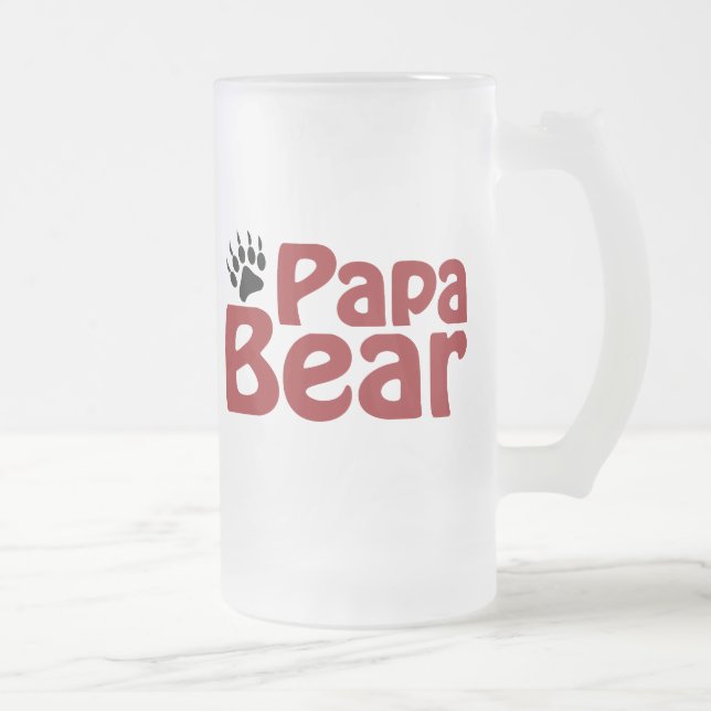Taza De Cristal Esmerilado Garra de oso de la papá (Derecha)
