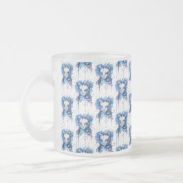 Taza De Cristal Esmerilado Gatita