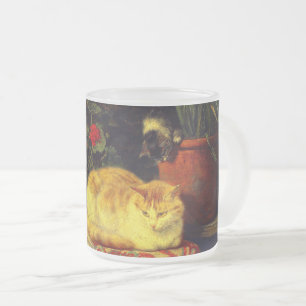 Taza De Cristal Esmerilado Gatitos en juego
