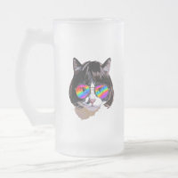 Gato con peluca y gafas de sol (Cuadro #8)