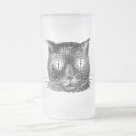 Taza De Cristal Esmerilado Gato de Steampunk del vintage