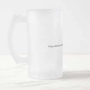 Taza De Cristal Esmerilado Gato de Tabby gris
