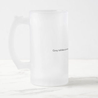 Taza De Cristal Esmerilado Gato de Tabby gris