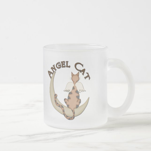 Taza De Cristal Esmerilado Gato del ángel (Derecha)