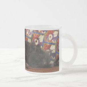 Taza De Cristal Esmerilado Gato del navidad