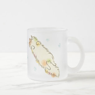 Taza De Cristal Esmerilado Gato mullido del fracaso (calicó)