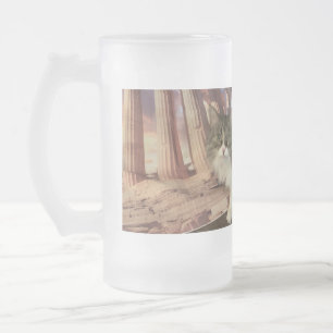 TAZA DE CRISTAL ESMERILADO GATOS DE GRECIA