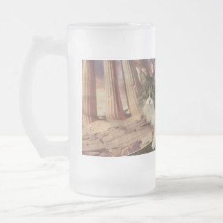 TAZA DE CRISTAL ESMERILADO GATOS DE GRECIA