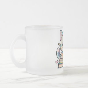Taza De Cristal Esmerilado gatos lindos diseño asombroso leer libros de gato