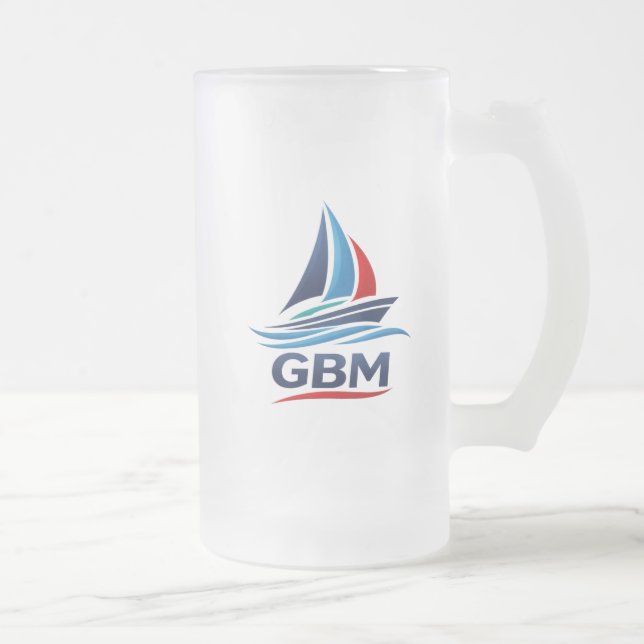 Taza De Cristal Esmerilado GBM Beer glass frosted  (Derecha)