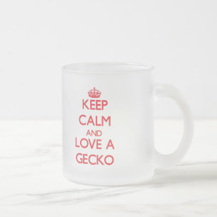 Taza De Cristal Esmerilado Gecko