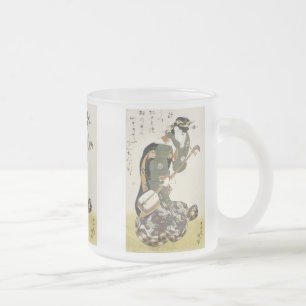 Taza De Cristal Esmerilado Geisha con Samisen 2, Kumiyasu, 1830, Mug