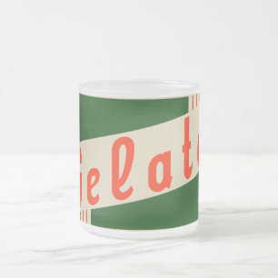 Taza De Cristal Esmerilado gelato retro