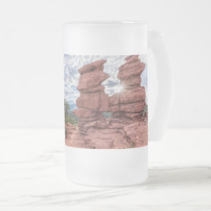 Taza De Cristal Esmerilado Gemelos Siameses Colorado Sunburst Frosted Beer Mu