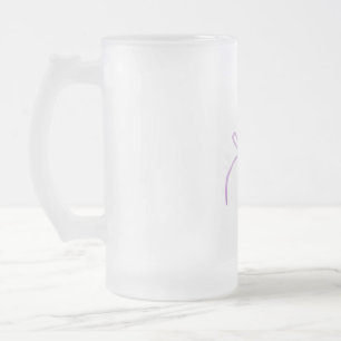 TAZA DE CRISTAL ESMERILADO GENOMA ROSA DIBUJO ANIMADO MONO