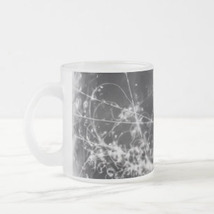 Taza De Cristal Esmerilado Geometría de Gallifreyan en negro
