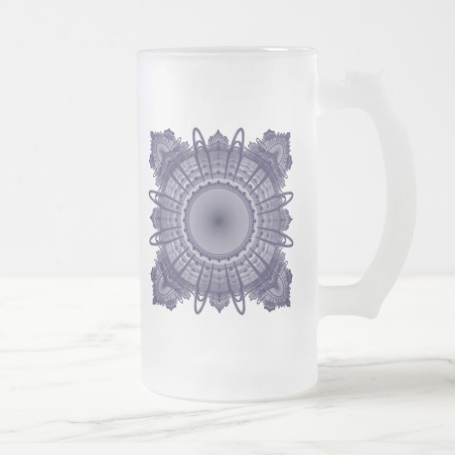 Taza De Cristal Esmerilado Geometría sagrada (Derecha)