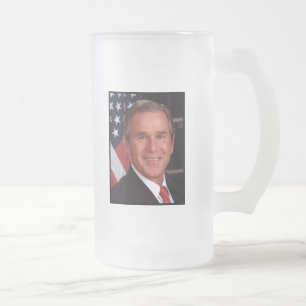 Taza De Cristal Esmerilado George W Bush
