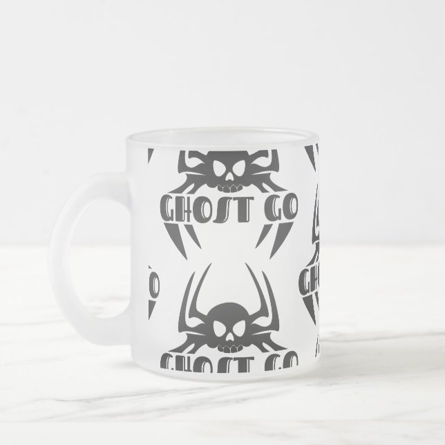 Taza De Cristal Esmerilado Ghost Go Spooky Season (Izquierda)