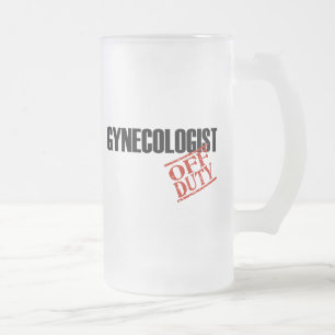 TAZA DE CRISTAL ESMERILADO GINECÓLOGO FUERA DE SERVICIO
