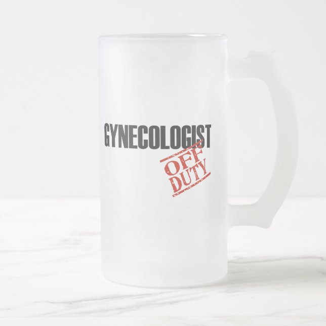 TAZA DE CRISTAL ESMERILADO GINECÓLOGO FUERA DE SERVICIO (Derecha)