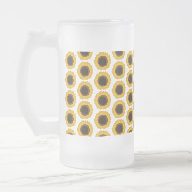 Taza De Cristal Esmerilado Girasol (Izquierda)